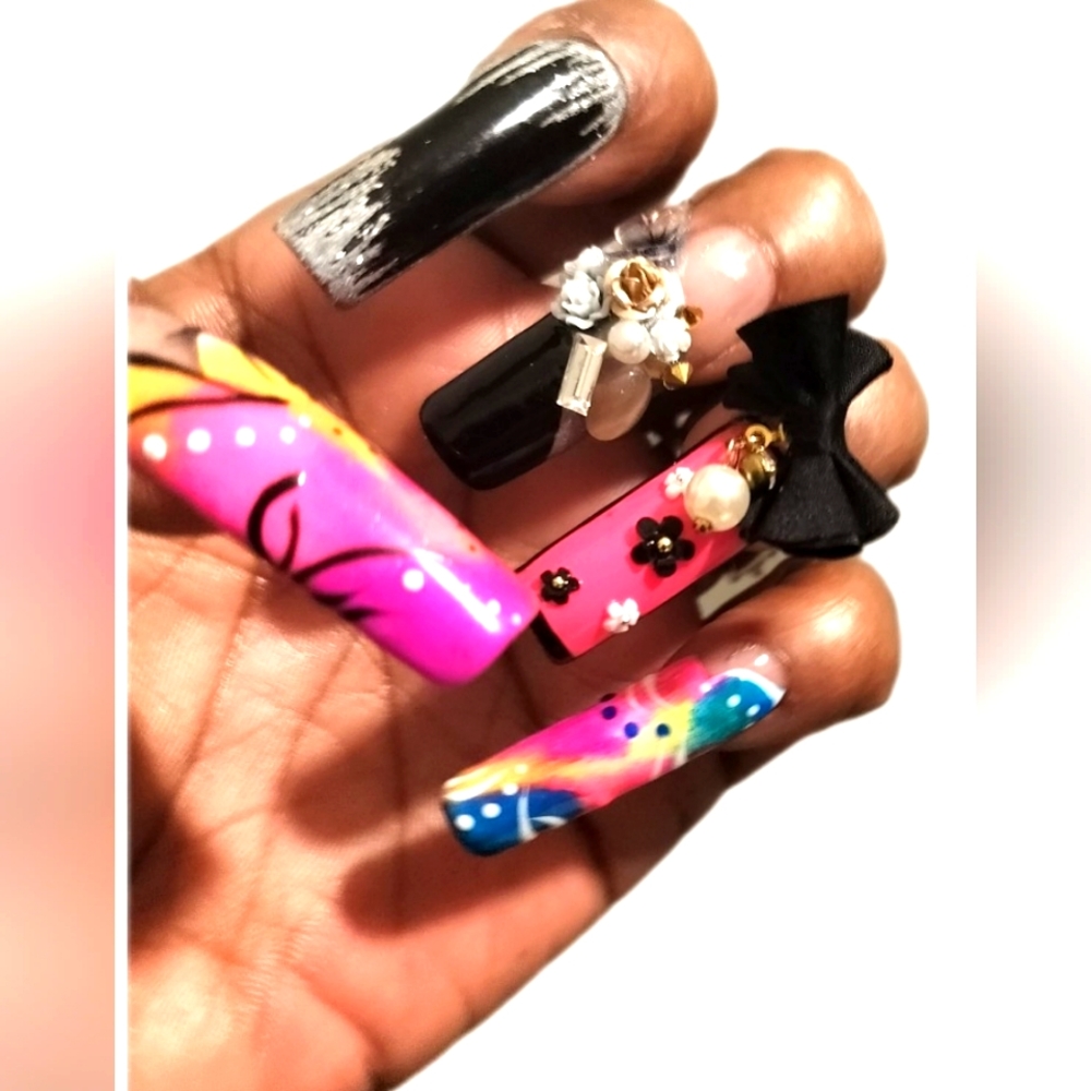 Couture Glam Custom Nails